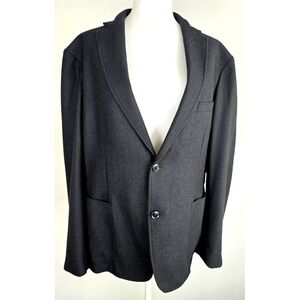 Calvin Klein Wool Blazer Weaved Pattern Black Slim Fit (no lining) Sz 46S Luxury